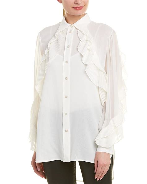 high top givenchy|givenchy pleated silk blend blouse.